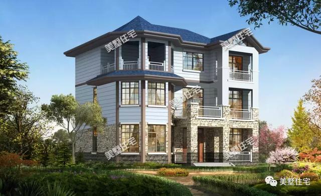 5款三層農村別墅設計圖，任一款都是農村豪宅