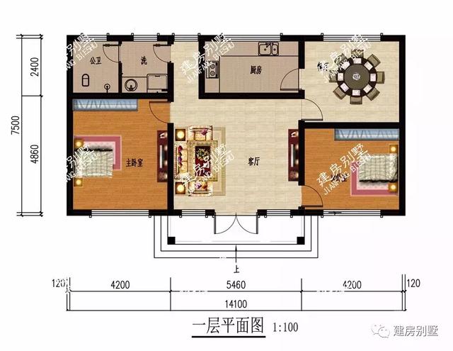 5棟造價低的一層自建房設計圖，一層別墅可以建出多層別墅的氣勢
