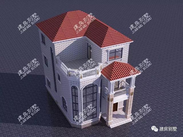 開間8-9米之間的兩棟自建房設計圖，造型好看，采光也非常好。