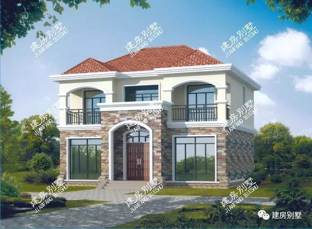 2棟開間13米左右的自建房設計圖，外觀看著簡約又美觀