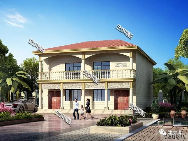 經濟又實用的兄弟雙拼別墅設計圖，家有兩兄弟的這樣建經濟又劃算。