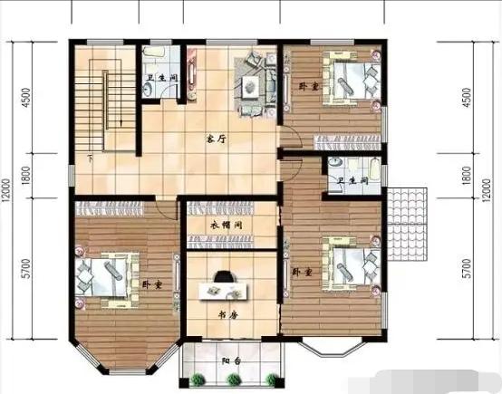 13?12歐式二層農村小別墅設計圖，造價30萬，戶型方正