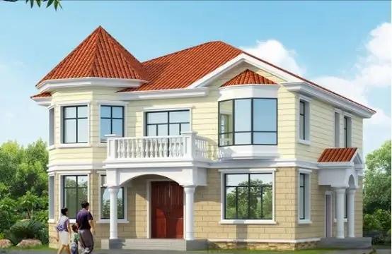 13?12歐式二層農村小別墅設計圖，造價30萬，戶型方正