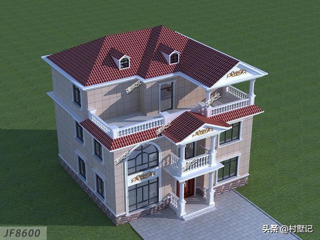 湖南兩兄弟合建3層歐式別墅設(shè)計(jì)圖，建了漂亮的別墅，惹全村人羨慕