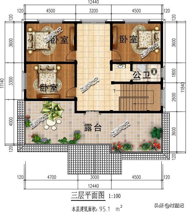 湖南兩兄弟合建3層歐式別墅設(shè)計(jì)圖，建了漂亮的別墅，惹全村人羨慕