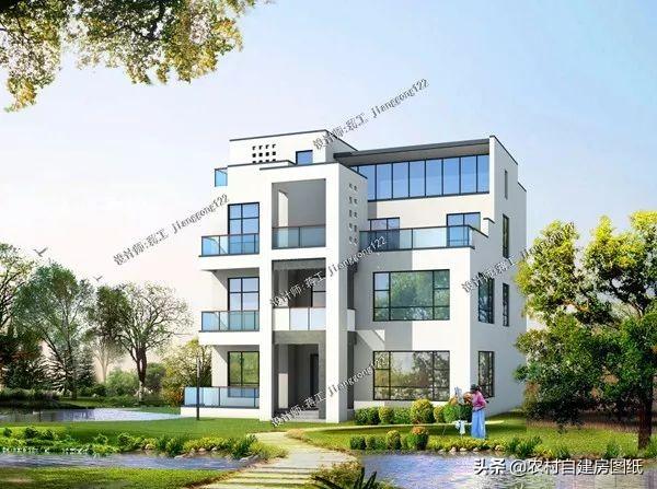 4款三層半現(xiàn)代風(fēng)格別墅設(shè)計圖，實用和高顏值兼顧