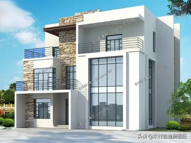 4款三層半現(xiàn)代風(fēng)格別墅設(shè)計圖，實用和高顏值兼顧