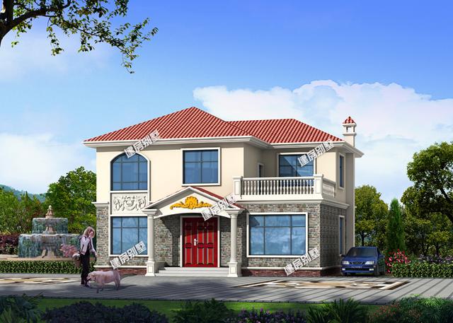 3棟面寬12.6米二層別墅設計圖，兩款帶堂屋設計