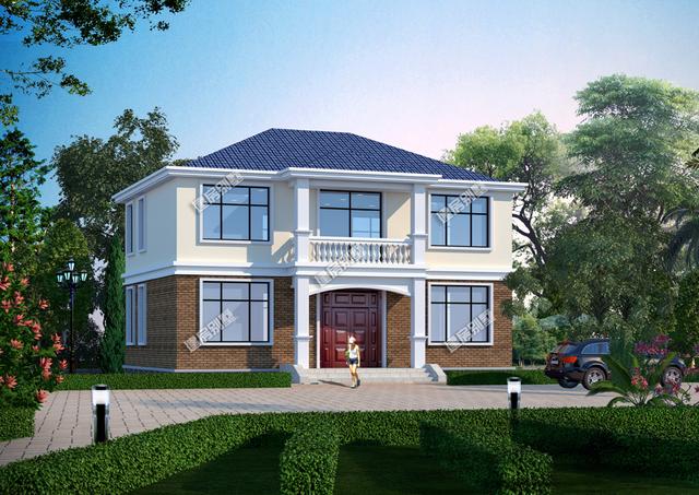 3棟面寬12.6米二層別墅設計圖，兩款帶堂屋設計