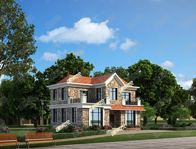 3套二層別墅設計圖，只要20萬左右就可以建，貸款也要蓋一棟