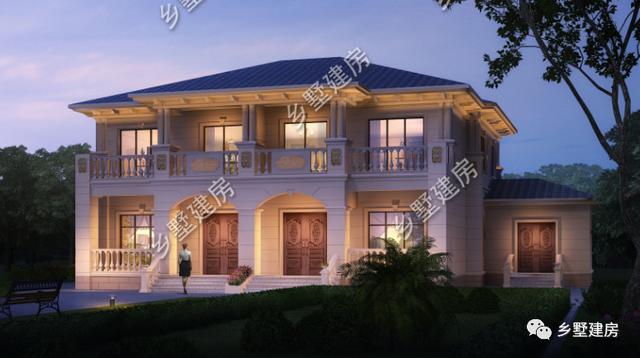 農(nóng)村兩層兄弟雙拼自建別墅設(shè)計(jì)圖，帶旋轉(zhuǎn)樓梯，看起來氣派豪華