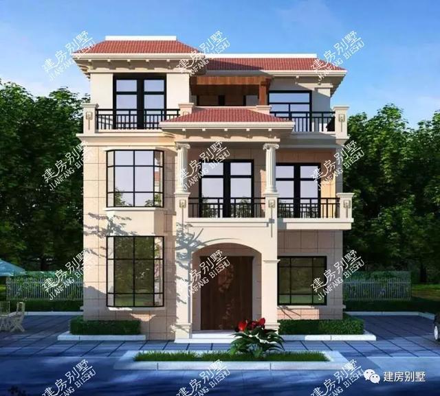 2棟寬9米的農村自建房設計圖，外觀都非常精致