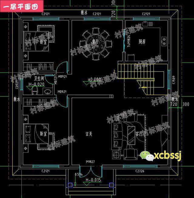 新中式二層自建房設計圖，適合中國人的生活習慣，居住舒適有意境