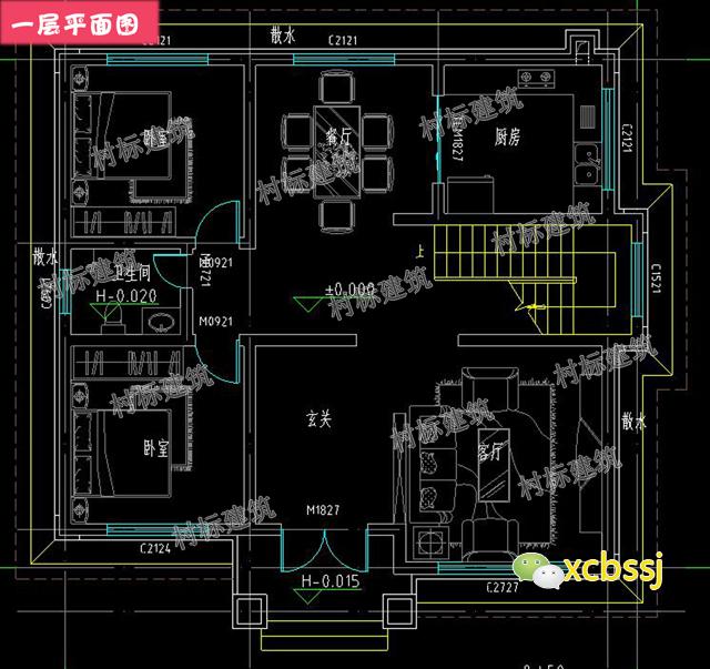 新中式二層自建房設計圖，適合中國人的生活習慣，居住舒適有意境