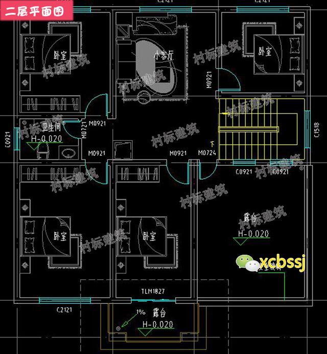 新中式二層自建房設計圖，適合中國人的生活習慣，居住舒適有意境