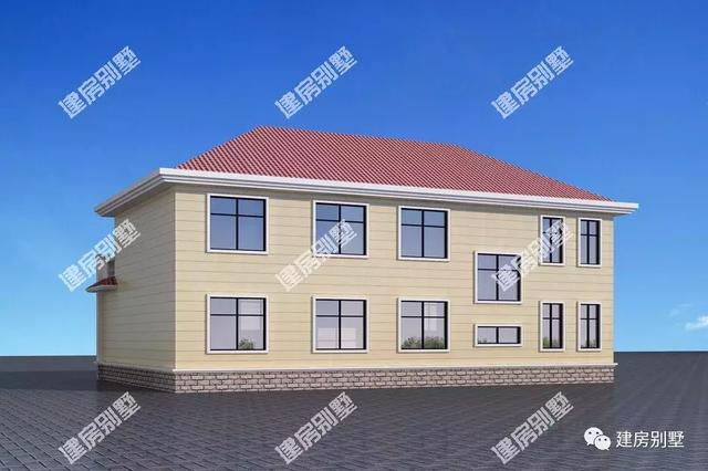 2棟兩層自建房設計圖，第一棟配單獨的大堂屋，第二棟帶車庫