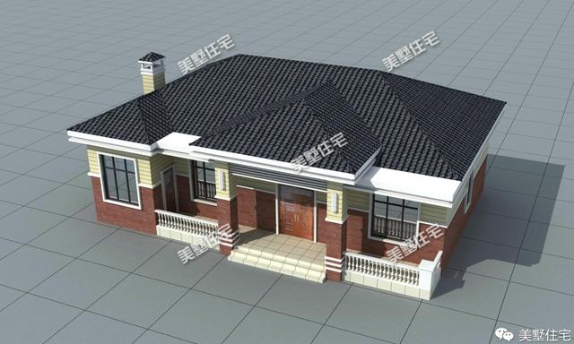 經(jīng)濟(jì)實(shí)用的農(nóng)村一層小別墅設(shè)計(jì)圖，造價(jià)低，外觀漂亮，布局也美