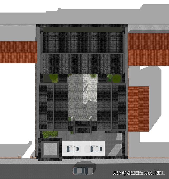 農(nóng)村四合院設(shè)計(jì)圖紙，主院功能十分齊全，可滿足業(yè)主的不同需求