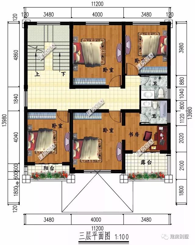 兩棟開間11米多的農(nóng)村歐式別墅設(shè)計圖，這輩子建一棟就足夠了