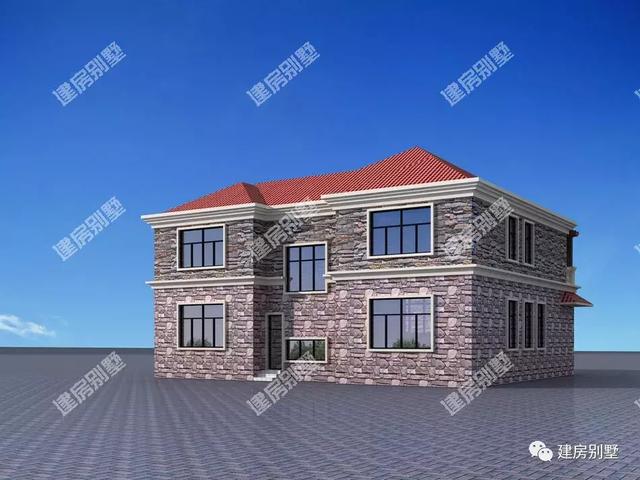 很漂亮的兩棟農村別墅設計圖，層次感很好，值得建造