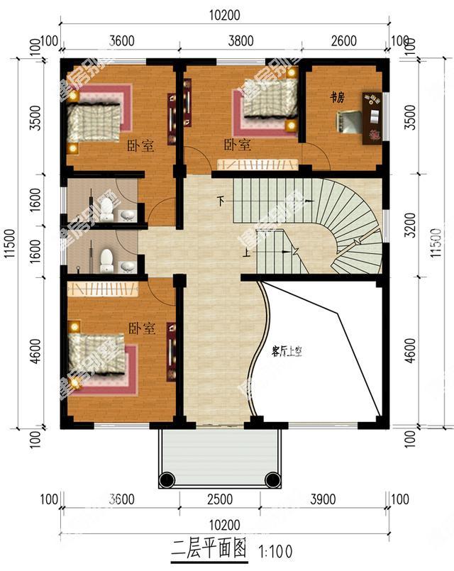 江西開(kāi)間10.2米的3棟復(fù)式別墅設(shè)計(jì)圖，建房風(fēng)格更加簡(jiǎn)單大方化