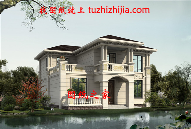 歐式二層別墅戶型圖（帶全套Cad設(shè)計(jì)施工圖+效果圖）