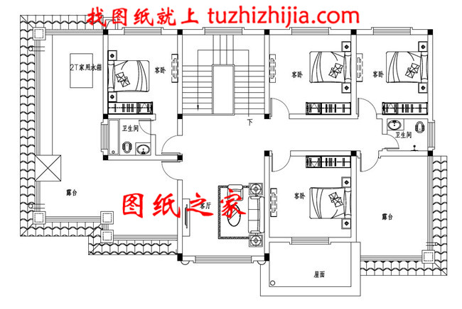 歐式二層別墅平面圖,全套cad設計圖紙和外觀效果圖