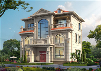 全新農村簡歐風格三層房屋別墅效果圖,110和210兩個戶型,帶電梯設計