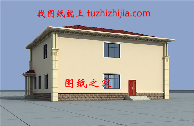 歐式二層別墅cad施工圖紙,含效果圖