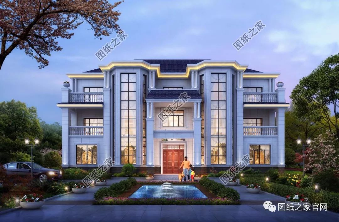 兄弟雙拼別墅二層、三層戶型方案大全（帶外觀圖片），想建雙拼的必看