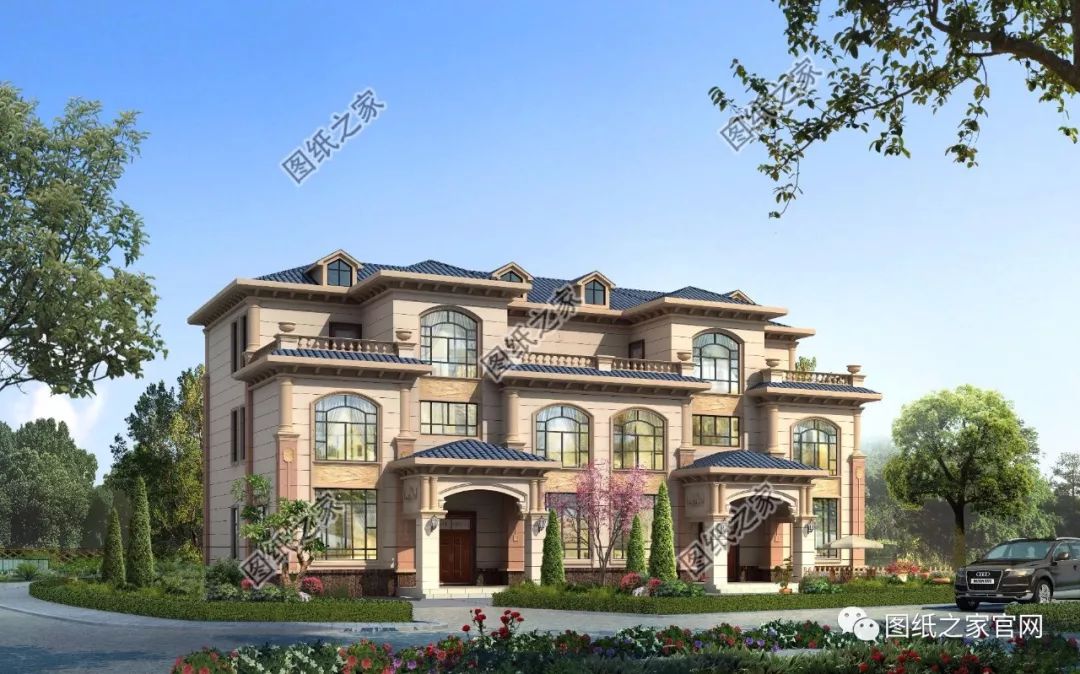 兄弟雙拼別墅二層、三層戶型方案大全（帶外觀圖片），想建雙拼的必看