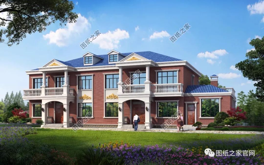 兄弟雙拼別墅二層、三層戶型方案大全（帶外觀圖片），想建雙拼的必看