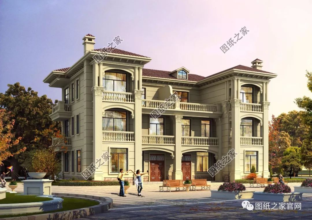 兄弟雙拼別墅二層、三層戶型方案大全（帶外觀圖片），想建雙拼的必看