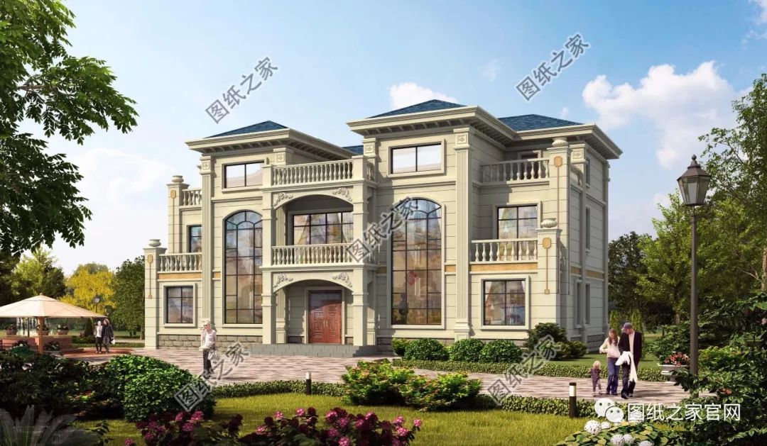 兄弟雙拼別墅二層、三層戶型方案大全（帶外觀圖片），想建雙拼的必看