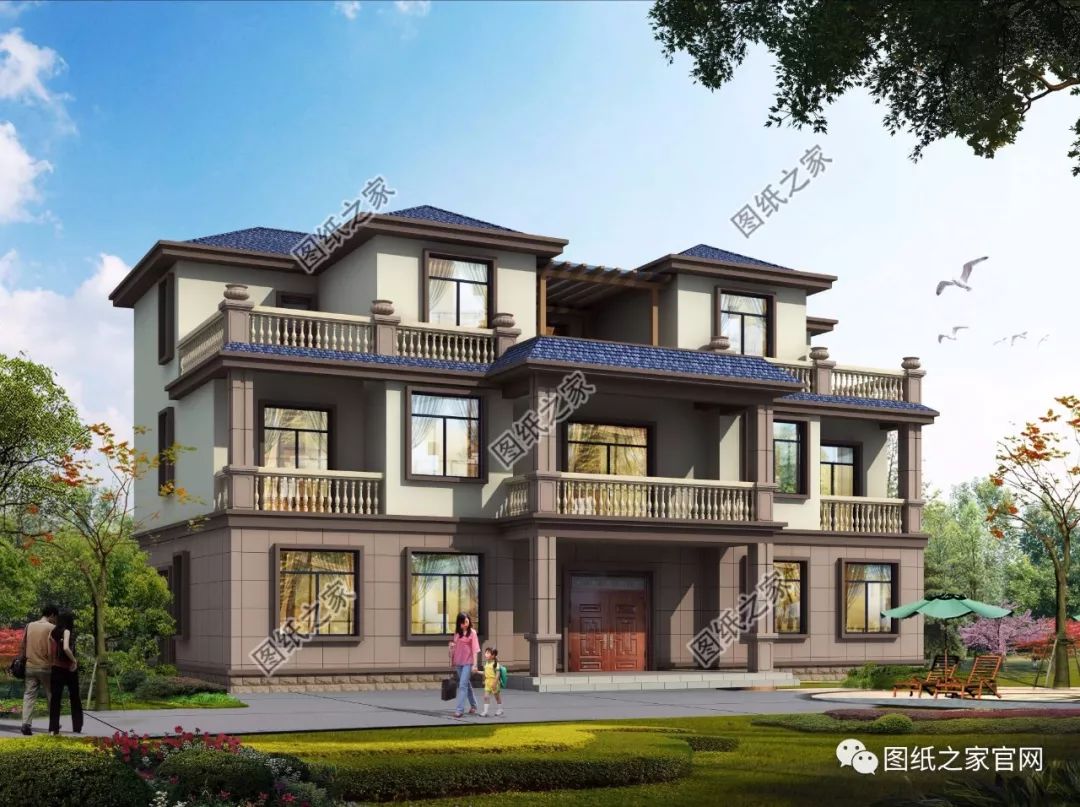 兄弟雙拼別墅二層、三層戶型方案大全（帶外觀圖片），想建雙拼的必看