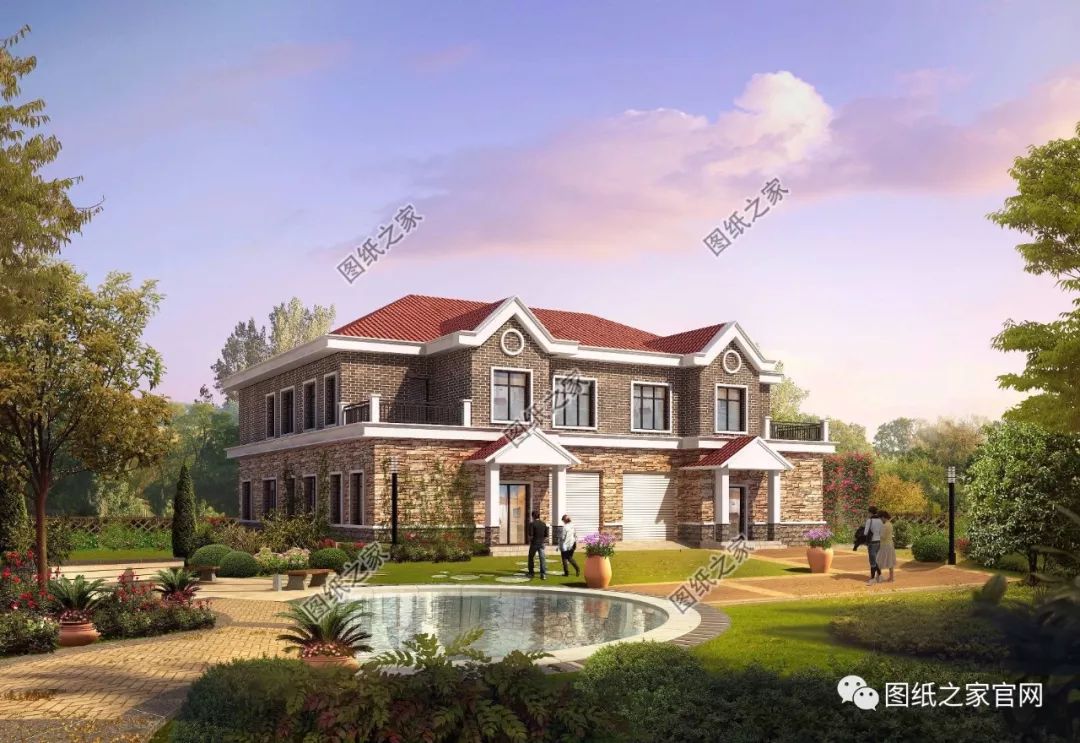 兄弟雙拼別墅二層、三層戶型方案大全（帶外觀圖片），想建雙拼的必看