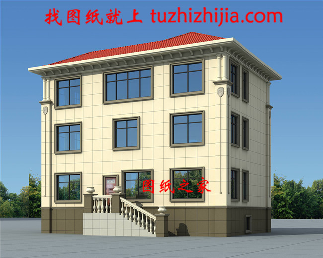 帶地下室三層別墅設計圖紙(含外觀效果圖),別墅設計方案