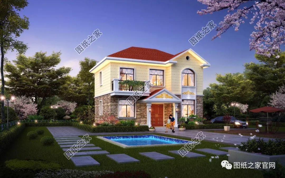 40款全新設(shè)計二層別墅外觀圖片大全，最漂亮的農(nóng)村二層小樓