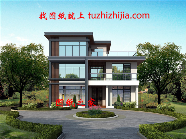 現(xiàn)代別墅設(shè)計(jì)圖紙帶效果圖,三層別墅設(shè)計(jì)方案精選