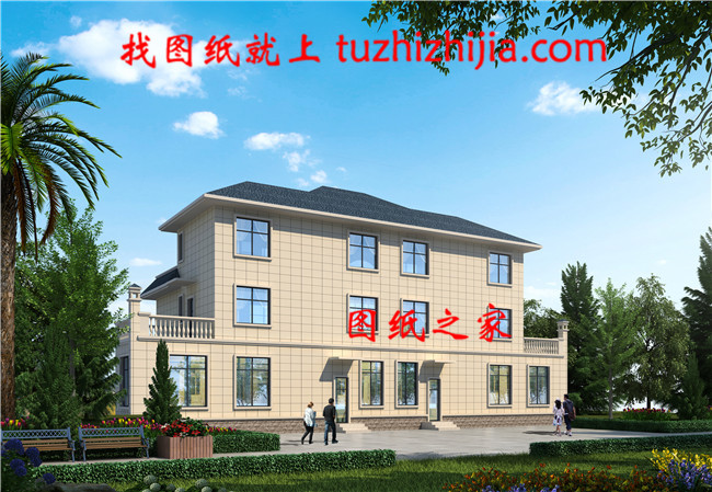 230平方農(nóng)村雙拼別墅設(shè)計圖，26x11米