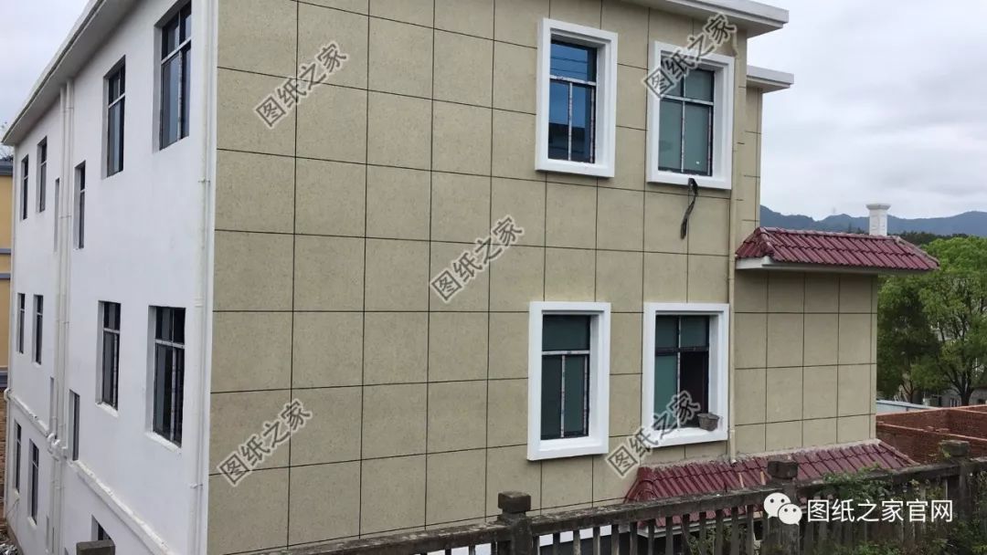 湖南兄弟自建雙拼別墅實拍圖，完工圖大氣、好看，附戶型設計【建房實拍】