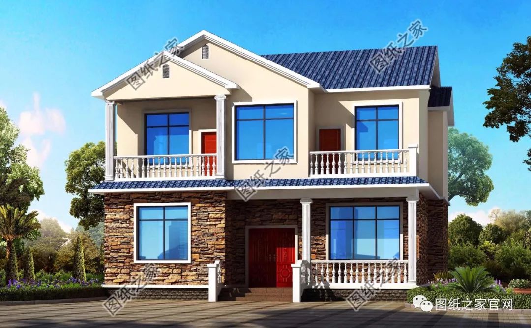 40款簡單實用的兩層住宅房子設計圖，20萬就能建，快來挑一款吧！