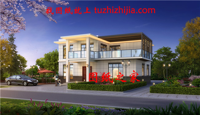 二層小別墅設計方案圖,帶cad施工圖和外觀效果圖