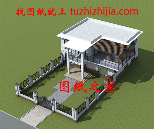 二層小別墅設計方案圖,帶cad施工圖和外觀效果圖