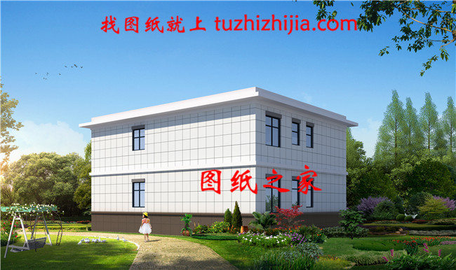 二層小別墅設計方案圖,帶cad施工圖和外觀效果圖