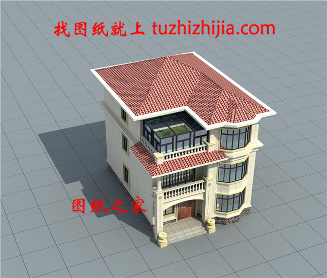 新農村現代別墅建筑設計圖紙(含外觀效果圖)