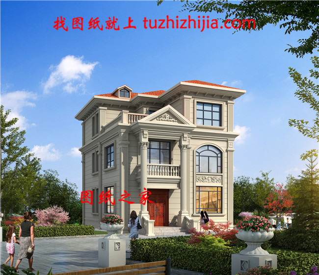 現(xiàn)代新農(nóng)村三層房屋設(shè)計(jì)建筑圖及效果圖