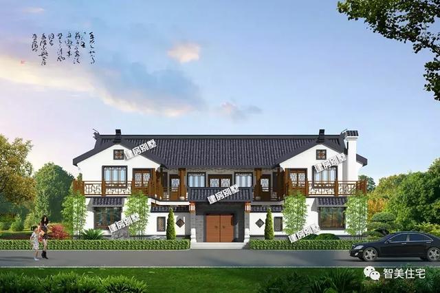 帶院子的中式仿古住宅圖，經典中的經典