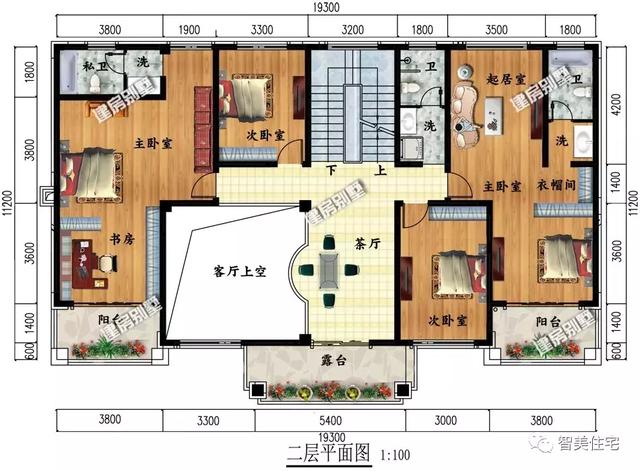 幾棟中式風(fēng)格別墅效果圖片，平頂、帶院子的都有，含方案圖