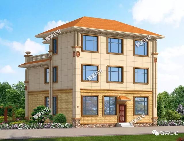 旋轉樓梯的復式二層半歐式別墅圖，父母喜歡的不行